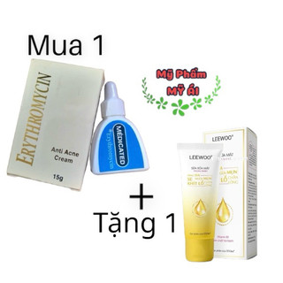 Kem mụn Medicated Erythromycin anti acne cream 15g Mỹ phẩm Mỹ Ái