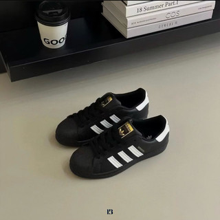 Giày thể thao sneaker superstar đen sọc trắng