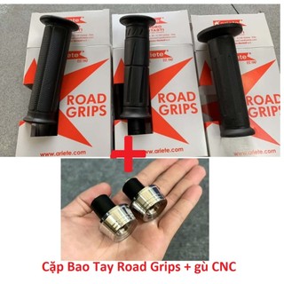 Combo Cặp Bao tay Ariete Road Grips + Gù CNC Gắn các loại xe