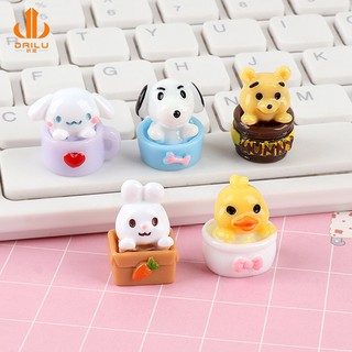 Charm mô hình thú nhỏ, phụ kiện trang trí DIY làm slime dễ thương nhiều màu