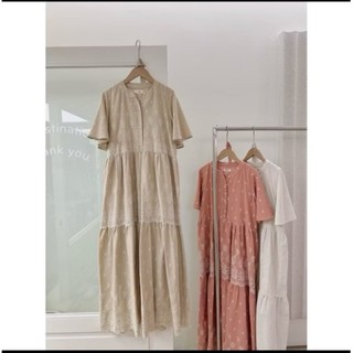 ĐẦM MAXI LINEN COTON THÊU HOA