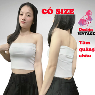Áo ống tube dáng ngắn body, áo quây nữ viền bản to thun co giãn màu đen trắng không mút mùa hè đi chơi G905 - G906