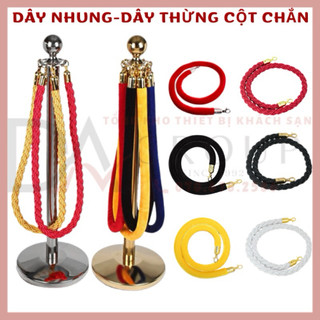 Dây nhung nối cột chắn inox nhiều màu, dây thừng bện nối cột chắn sang trọng 1,5m
