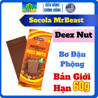 Kẹo socola mrbeast - chocolate mr beast Feastables MrBeast 60g-Chocolate Sea salt[BẢN GIỚI HẠN]-[Kèm Đá Gel]