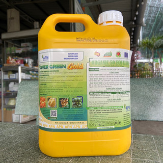  Phân bón hữu cơ OVER GREEN GOLD ORGANIC 50 can 5 LÍT của An Phát Nông 
