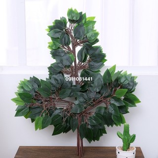 Cành lá si trang trí decor, cành lá giả