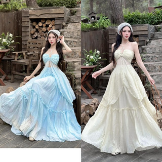 102 - lore dress cổ yếm tay dài