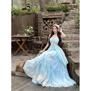 102 - Lore Dress cổ yếm tay dài