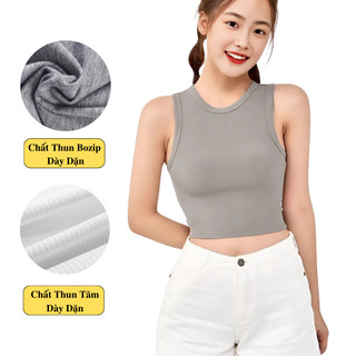 Áo thun croptop body mùa hè sát nách ba lỗ nữ madela vải mềm co giãn, croptop 3 lỗ sát nách nữ vải thun co giãn ôm body