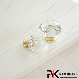 Núm cửa tủ pha lê NK295-VT (Pha Lê Trắng)