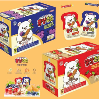 Nước Hồng Sâm Chuchu Nho - Việt quất, Táo - Lê (Chu Chu) Hàn Quốc Cho Bé gói 100ml