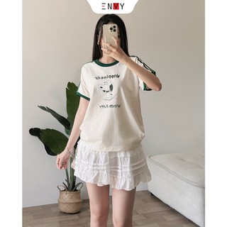 Áo Thun Nữ In Hình Chạy Viền Dễ Thương ENVY AT232