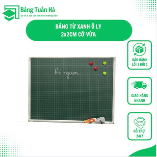 [HOT] BẢNG TỪ XANH CỠ VỪA Ô LY 2x2CM CHO HỌC SINH LUYỆN CHỮ (TẶNG KÈM PHẤN, LAU BẢNG, 2 VIÊN NAM CHÂM)