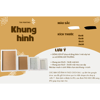 Khung hình MẶT kính 13x18 để bàn đám cưới, khung ảnh treo tường dấu đinh  đẹp và đa năng ,Có in hình