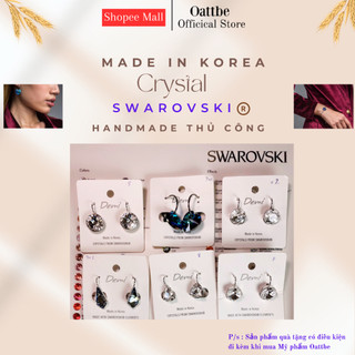 Khuyên tai pha lê swarovski bông tai nữ pha lê lớn làm thủ công nhập khẩu tại hàn quốc