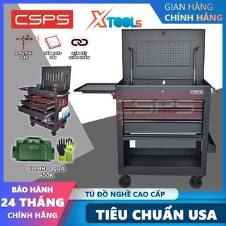 Tủ đồ nghề di động csps vnuc8404bb3 4 hộc kéo, tổng tải trọng 320kg 2 bánh xe di động