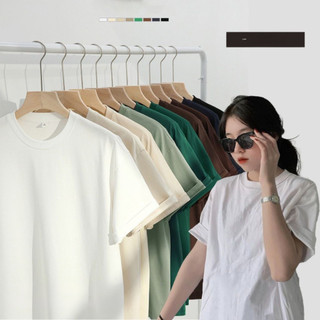  Áo Thun Trơn Nam Nữ Lovella Unisex Form Rộng Vải Votton Thoáng Mát Cổ Tròn Basic 