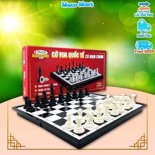 BỘ CỜ VUA QUỐC TẾ SATO Loại Mini 20x20cm có Nam Châm, Giúp Bé Tránh Xa ĐiệnThoại, Shop Đồ Chơi Trí Tuệ Trẻ Em MECO MART