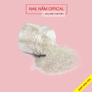 Đá rắc nail, nhũ rắc móng màu trắng siêu sáng trang trí móng