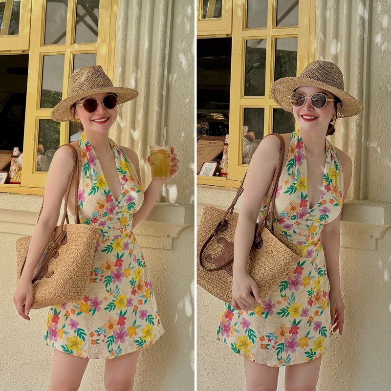 HÌNWORKSHOP Váy yếm buộc dây Mia Dress có kèm đệm mút