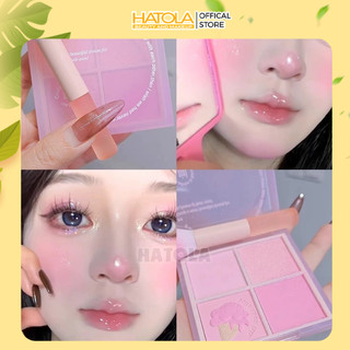 Phấn Mắt Má Hồng 4 Ô XIXI Tông Lì Và Nhũ Tạo Khối Trang Điểm Sáng Da Chống Nước Lâu Trôi Hatola