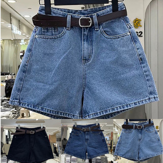 Quần short jean nữ, quần ngố jean lửng chất bò trơn mềm xinh xắn ống rộng lưng cao ulzzang