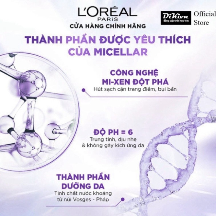 Nước Tẩy Trang Cấp Ẩm Căng Mịn Da L'Oreal Paris Pure Revitalift Hyaluronic Acid 400ml dành cho da dầu mụn, da khô JP 4.0 | BigBuy360 - bigbuy360.vn