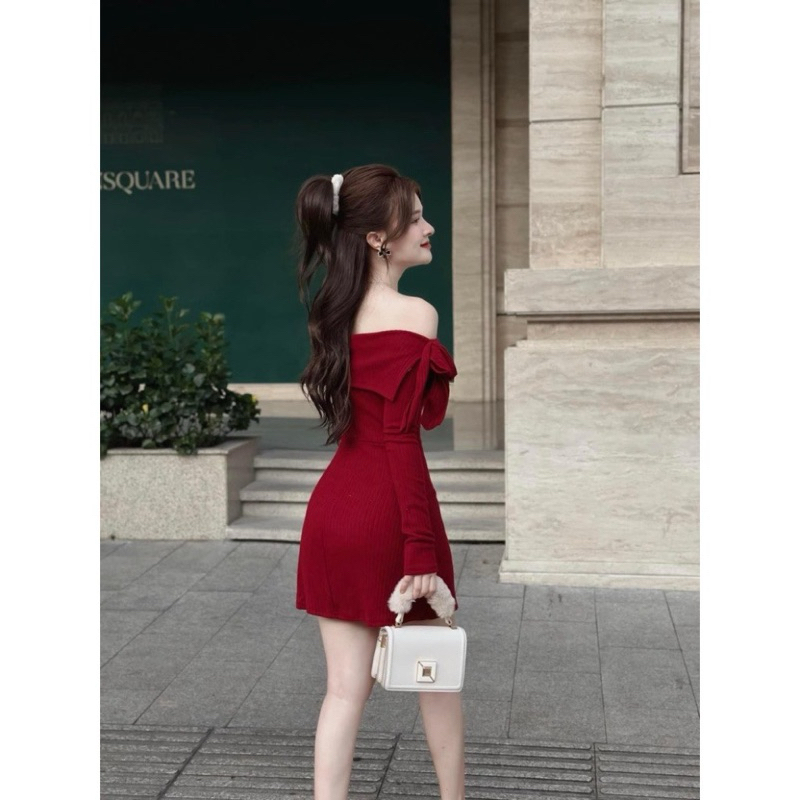 Đầm Body Trễ Vai Dài Tay Dáng Ngắn Siêu Hot PHADAVI  - P4 | BigBuy360 - bigbuy360.vn