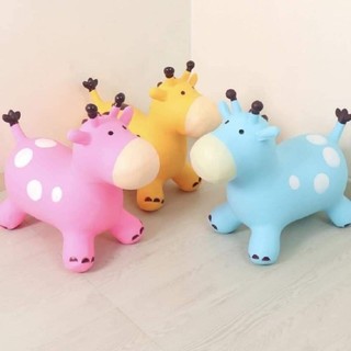 Thú nhún bơm hơi có nhạc mẫu hươu và tuần lộc cho bé