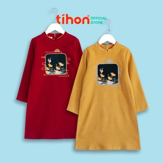  Áo dài cách tân cho bé trai TIHON chất liệu nhung cao cấp ấm áp  AD0750337 