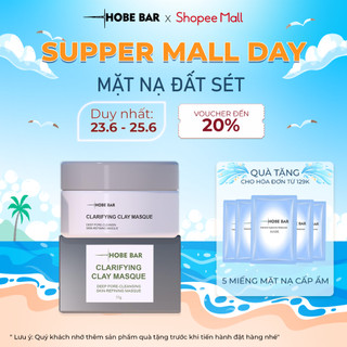 Mặt Nạ Đất Sét HOBEBAR Làm Sạch Sâu Se Khít Lỗ Chân Lông Cấp Ẩm Cho Làn Da 55g