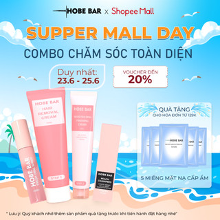 Combo Lăn Khử Mùi 20ML + Kem Tẩy Lông 50g + Xịt Thơm Miệng 20ML HOBEBAR Chăm Sóc Cơ Thể Hoàn Hảo