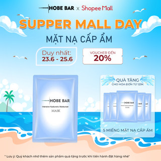 Mặt nạ cấp ẩm HOBEBAR phục hồi da tổn thương, cấp ẩm chuyên sâu giúp da trắng sáng cho cả da khô và da dầu - Hộp 5 miếng