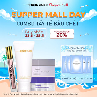 Combo Mặt Nạ Đất Sét 55G + Sữa Rửa Mặt 50ML + Kem Dưỡng Ẩm 55ML + Nước Hoa Nữ 10ML HOBEBAR Dưỡng ẩm Làm Sạch Sâu Làn Da