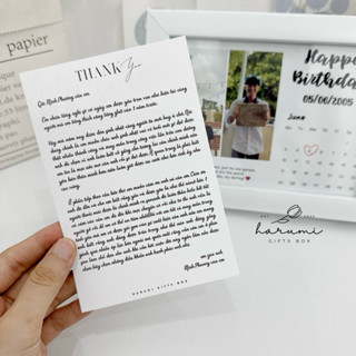 Thiệp ghi tay ý nghĩa, thiệp in chữ tặng quà người yêu, bạn thân xinh xắn