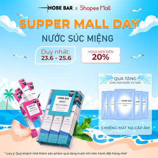 Nước Súc Miệng HOBEBAR Ngăn Ngừa Hôi Miệng Sâu Răng Giúp Hơi Thở Thơm Mát Cải Thiện Sức Khỏe Răng Miệng - (2 Hộp 40 Gói)