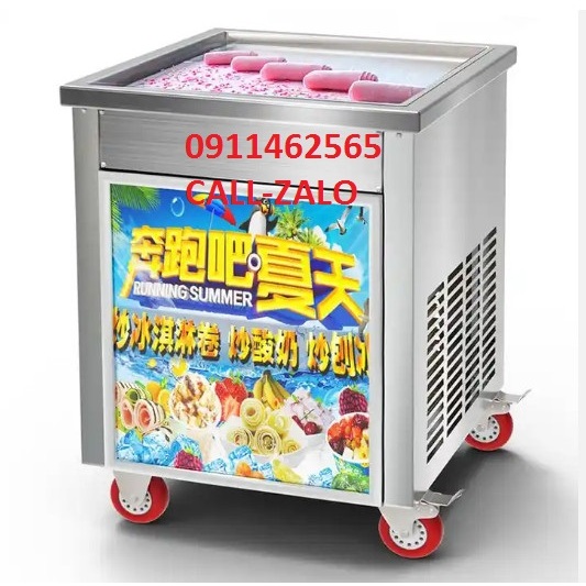 Máy làm kem cuộn THÁI LAN - HÀNG CAO CẤP BẢO HÀNH 1 NĂM-Có đồng hồ đo nhiệt độ của máy,điều chỉnh được nhiệt độ của máy