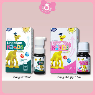 Lineabon vitamin k2 d3 +0m dạng xịt 10ml / nhỏ giọt 15ml