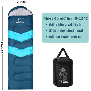 Túi ngủ 361 chính hãng cotton chần bông dày dặn túi ngủ cắm trại dã ngoại túi ngủ mùa đông túi ngủ văn phòng