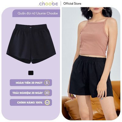 Quần đùi nữ Choobe cạp chun năng động short thể thao basic QS03