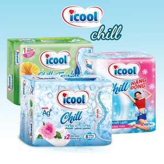 Băng vệ sinh ICOOL CHILL mặt vải nhung siêu mềm, mát lạnh {8 gói}