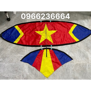 Áo diều xỏ khung 2m cờ đỏ sao vàng cực đẹp