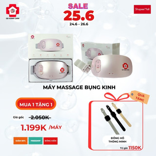 Đai massage bụng kinh QD Home Care chế độ chườm nóng, rung giảm đau, giảm mỡ bụng - Hàng chính hãng bảo hành 12 tháng