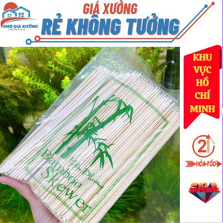 Bịch 500gr xiên tăm tre 15-20cm ăn đồ nướng, xiên que đầu nhọn- que tre xiên thịt nướng
