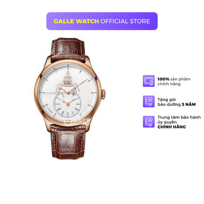 Đồng hồ cơ nam Ernest Borel GGR8880T5-28191BR mặt kính Sapphire, chống nước 5 ATM, dây da đeo tay chính hãng, cao cấp