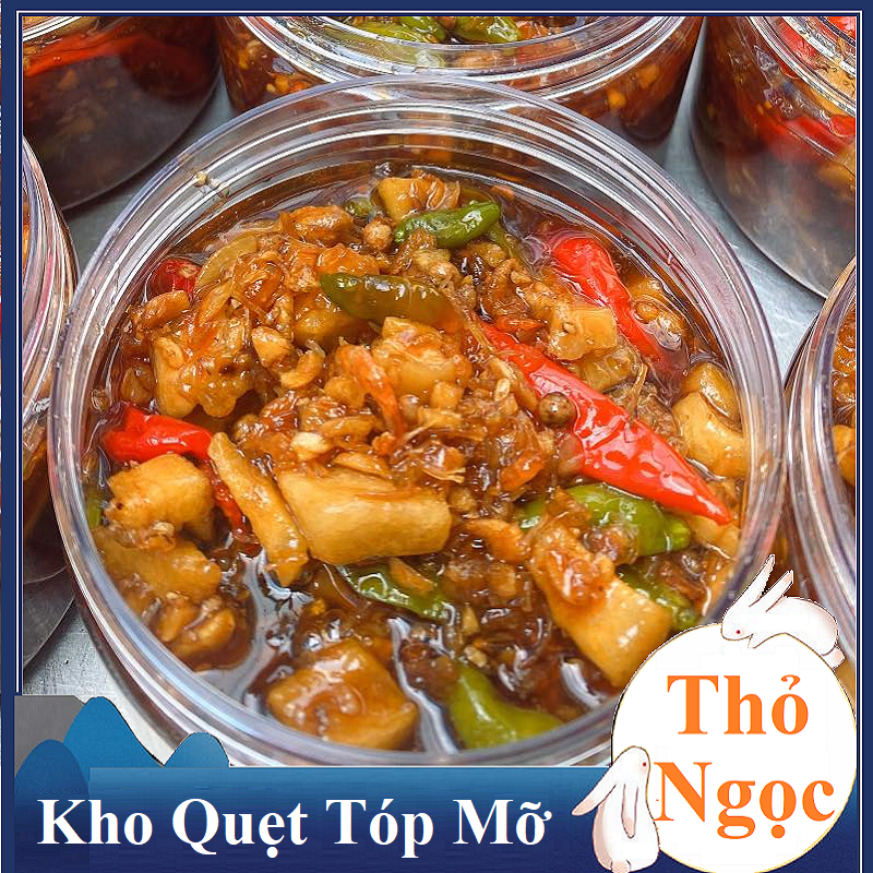Kho Quẹt Tóp Mỡ Tôm Khô Cay Cay - Thịt Tóp Mỡ Béo Nhiều
