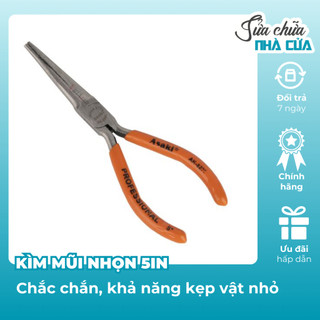 Kìm mũi nhọn asaki ak8295 - kềm mỏ nhọn 5in asaki , chiều dài 12,5cm.