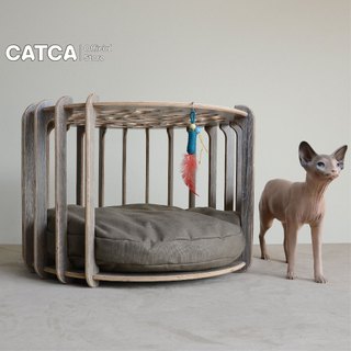 Nhà thú cưng gỗ cao cấp lắp ghép cho thú cưng CATCA - Nhà Phòng giam 2 tầng