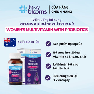 Viên uống vitamin Henry Blooms Multivitamin Probiotics cho Nữ (30 viên) bổ sung vitamin, khoáng chất, lợi khuẩn HB0008