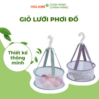Giỏ lưới treo phơi khô đồ trang điểm, tất vớ, đồ lót có móc treo nhiều phân loại